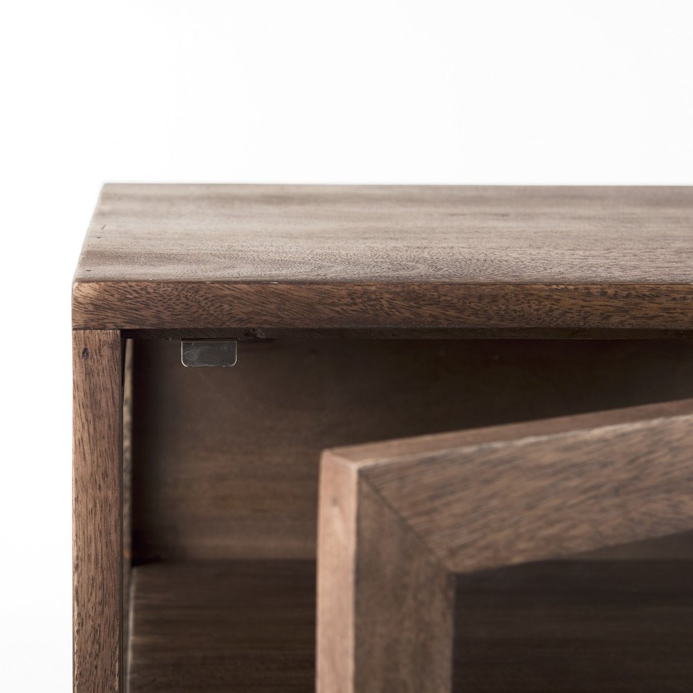 24" Brown Solid Wood Square End Table HomeRoots