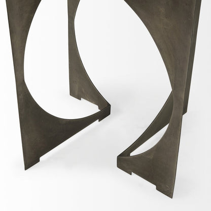 20" Black Marble Round End Table HomeRoots