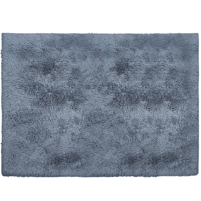 4' X 5' Gray Shag Power Loom Non Skid Area Rug