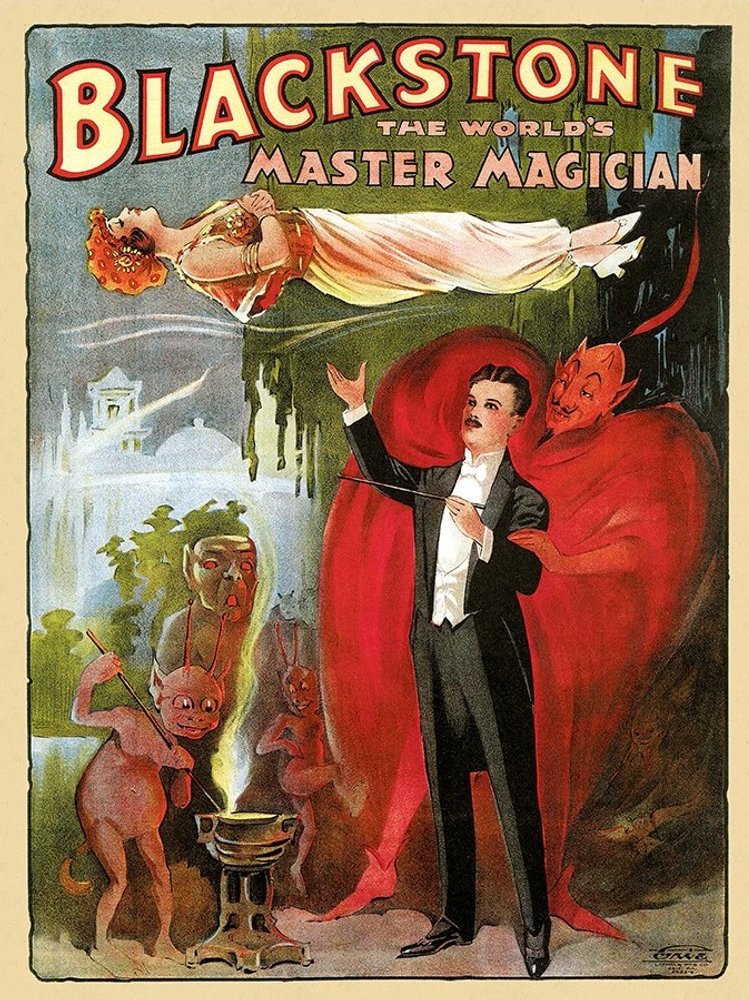 Vintage 1934 Blackstone Magic Unframed Print Wall Art HomeRoots