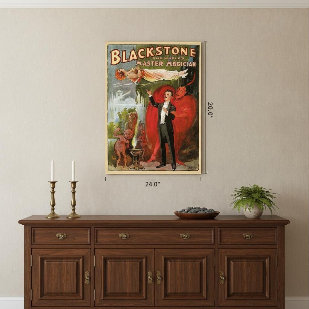 Vintage 1934 Blackstone Magic Unframed Print Wall Art HomeRoots