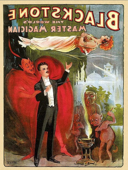 Vintage 1934 Blackstone Magic Unframed Print Wall Art HomeRoots