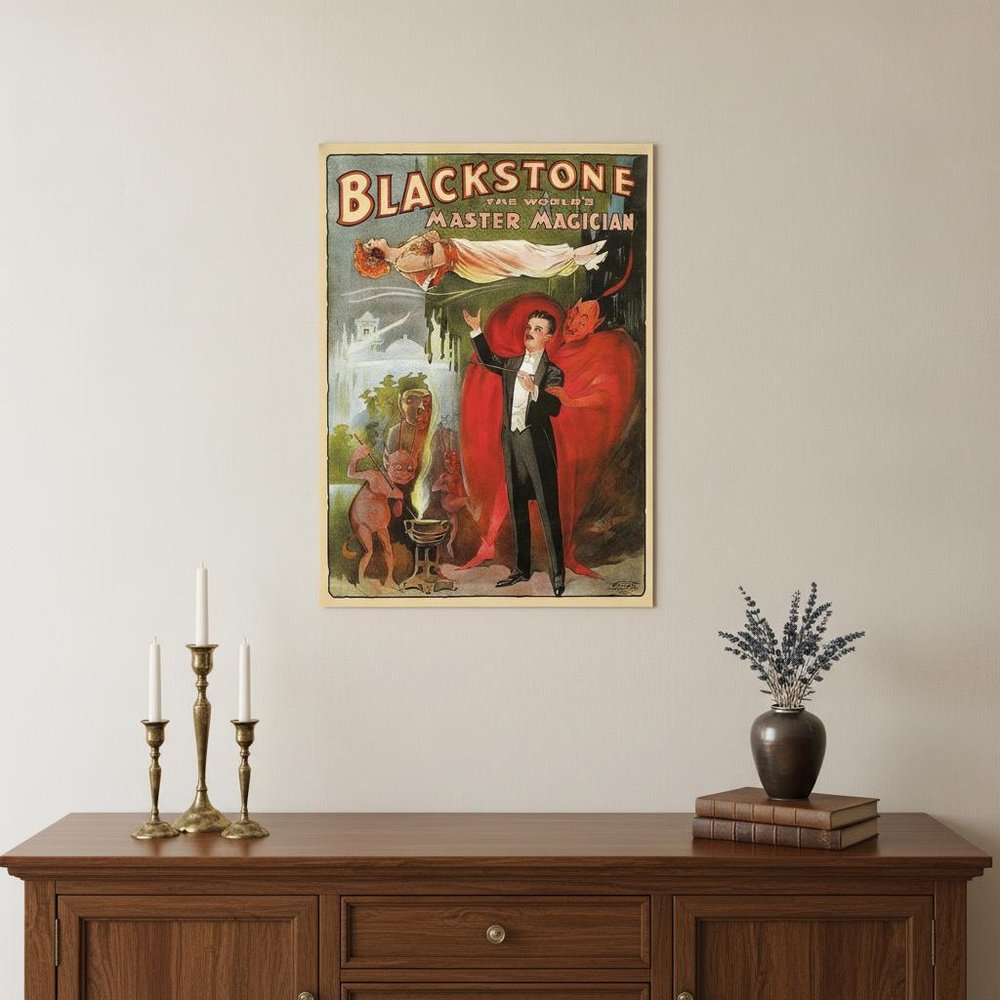 Vintage 1934 Blackstone Magic Unframed Print Wall Art HomeRoots