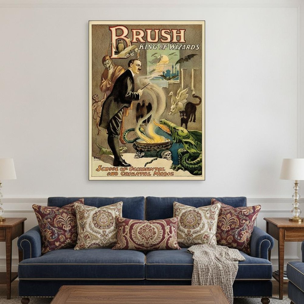 Vintage 1895 Blackstone Magic Unframed Print Wall Art HomeRoots