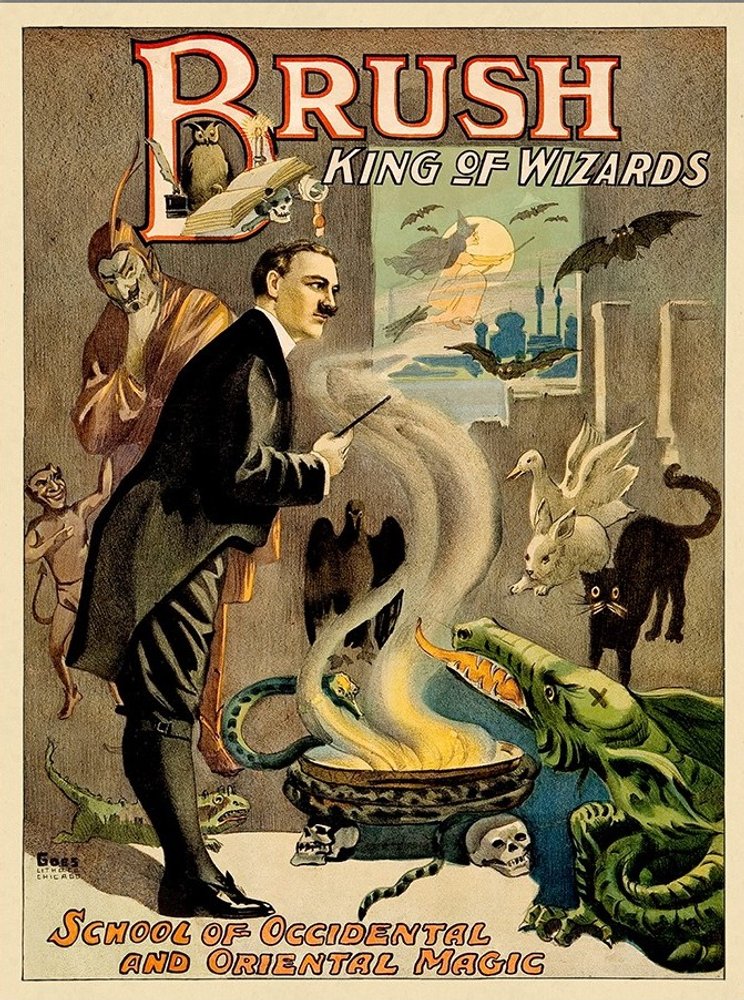 Vintage 1895 Blackstone Magic Unframed Print Wall Art HomeRoots