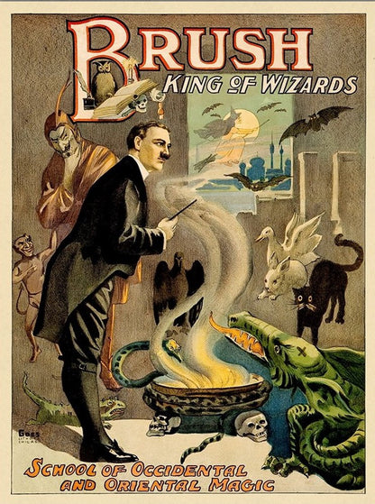 Vintage 1895 Blackstone Magic Unframed Print Wall Art HomeRoots