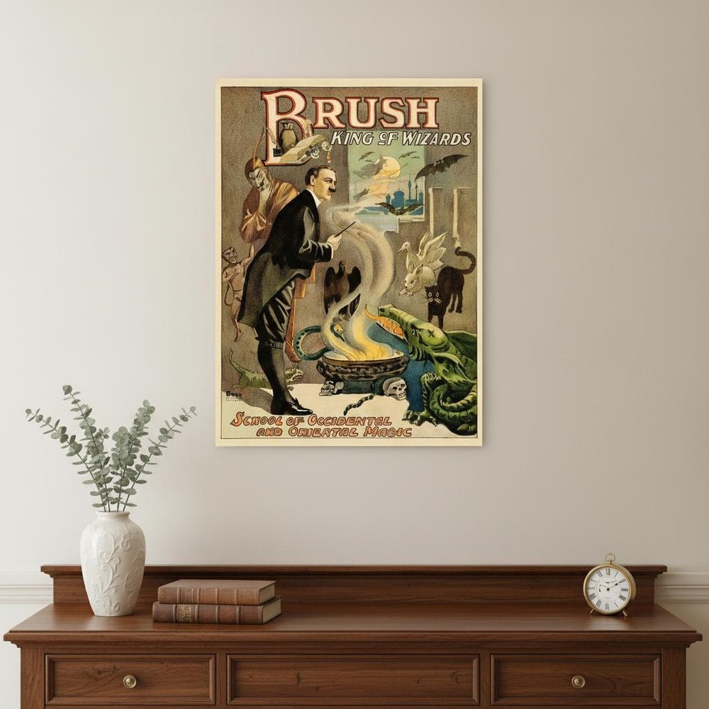 Vintage 1895 Blackstone Magic Unframed Print Wall Art HomeRoots
