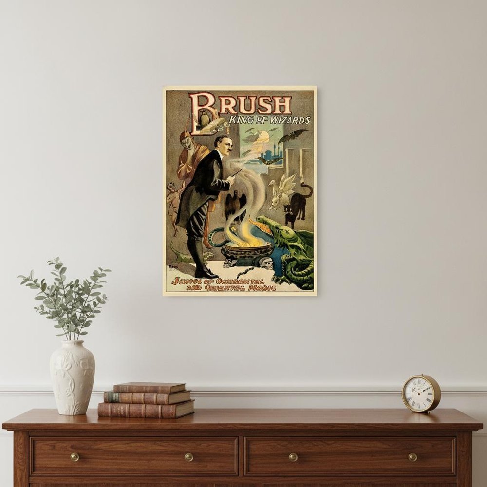 Vintage 1895 Blackstone Magic Unframed Print Wall Art HomeRoots