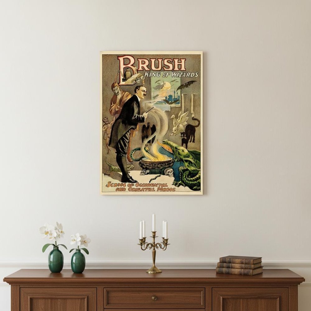 Vintage 1895 Blackstone Magic Unframed Print Wall Art HomeRoots