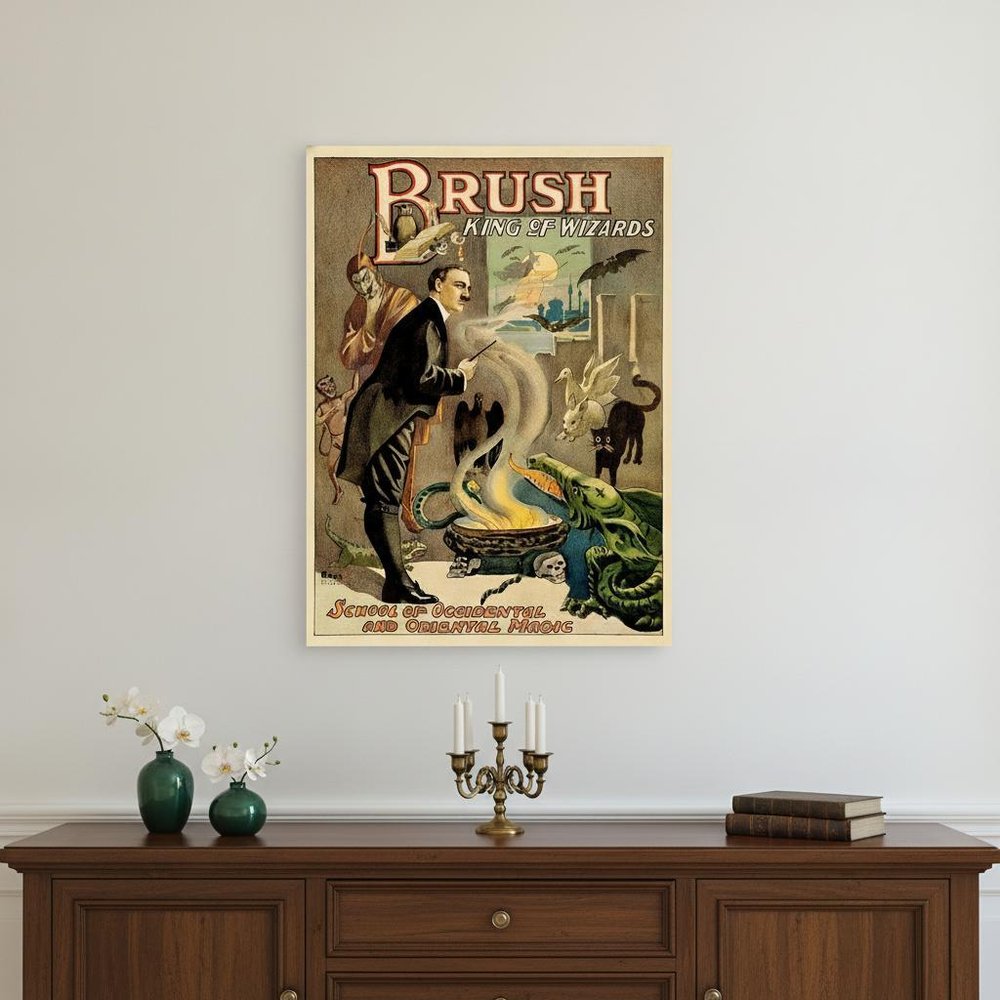 Vintage 1895 Blackstone Magic Unframed Print Wall Art HomeRoots