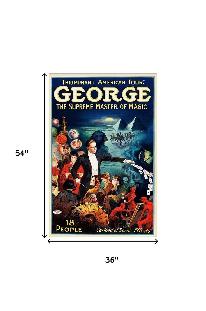 George The Supreme Master Vintage Magic Unframed Print Wall Art — view 6