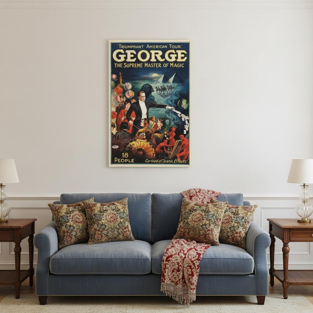 George The Supreme Master Vintage Magic Unframed Print Wall Art HomeRoots