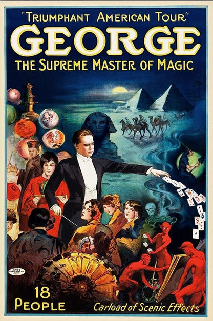 George The Supreme Master Vintage Magic Unframed Print Wall Art HomeRoots