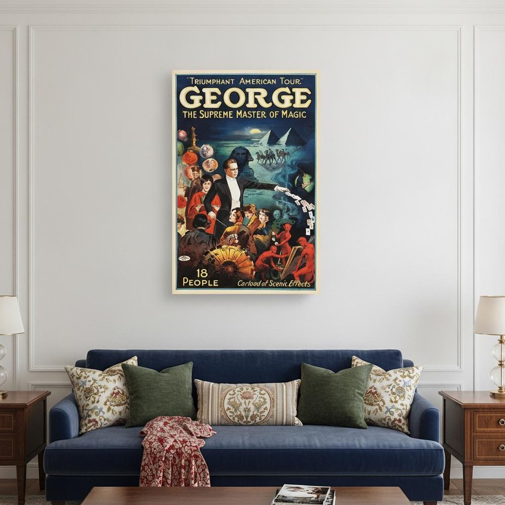 George The Supreme Master Vintage Magic Unframed Print Wall Art HomeRoots