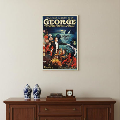George The Supreme Master Vintage Magic Unframed Print Wall Art HomeRoots