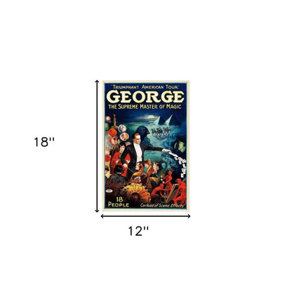 George The Supreme Master Vintage Magic Unframed Print Wall Art HomeRoots