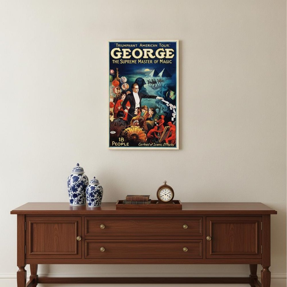 George The Supreme Master Vintage Magic Unframed Print Wall Art HomeRoots