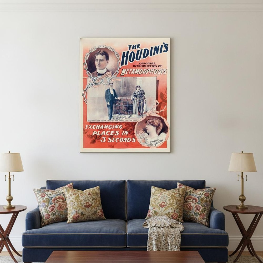 The Houdini's Metamorphosis Vintage Magic Unframed Print Wall Art — view 1