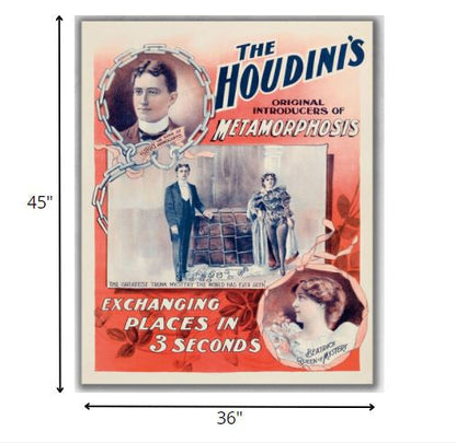 The Houdini's Metamorphosis Vintage Magic Unframed Print Wall Art HomeRoots