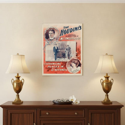 The Houdini's Metamorphosis Vintage Magic Unframed Print Wall Art HomeRoots