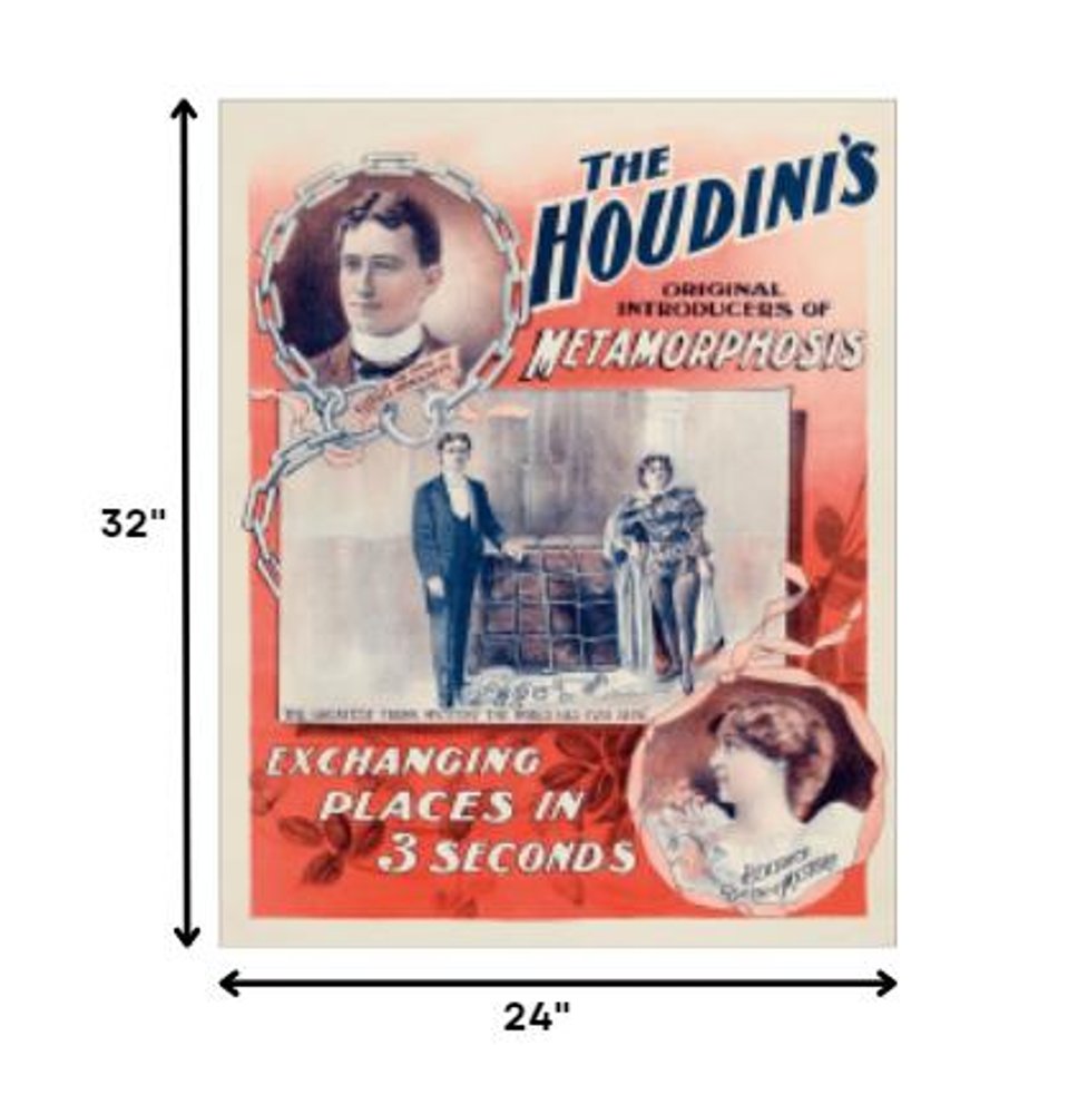The Houdini's Metamorphosis Vintage Magic Unframed Print Wall Art — view 5