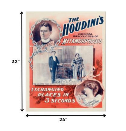 The Houdini's Metamorphosis Vintage Magic Unframed Print Wall Art HomeRoots