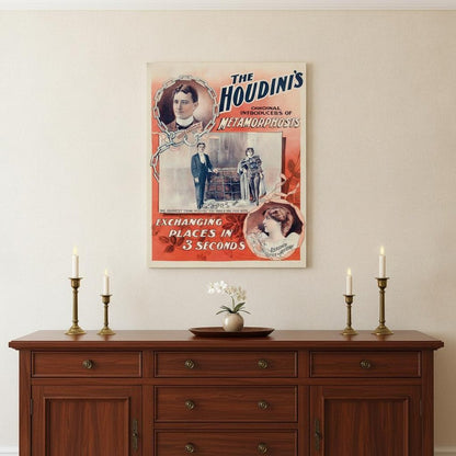 The Houdini's Metamorphosis Vintage Magic Unframed Print Wall Art HomeRoots