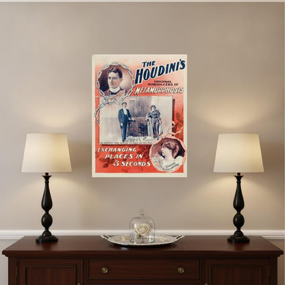 The Houdini's Metamorphosis Vintage Magic Unframed Print Wall Art HomeRoots