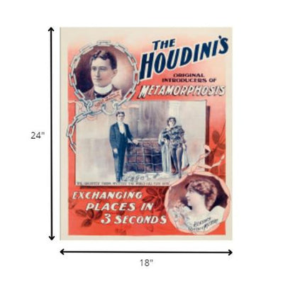 The Houdini's Metamorphosis Vintage Magic Unframed Print Wall Art HomeRoots