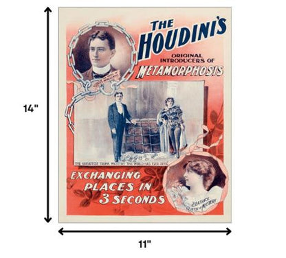 The Houdini's Metamorphosis Vintage Magic Unframed Print Wall Art HomeRoots