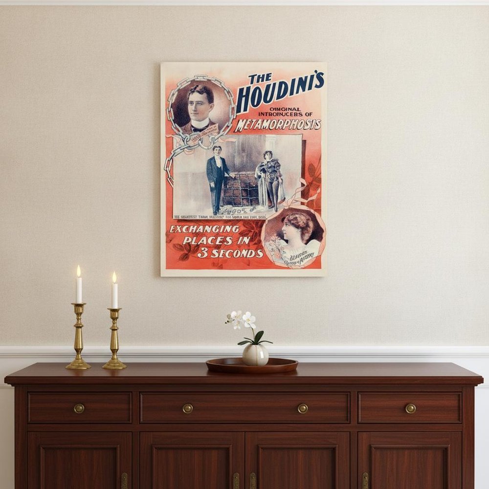 The Houdini's Metamorphosis Vintage Magic Unframed Print Wall Art HomeRoots
