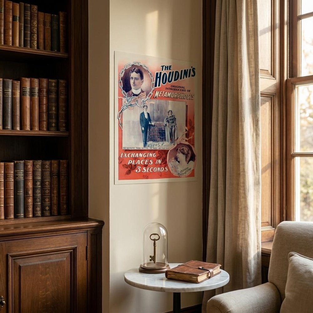 The Houdini's Metamorphosis Vintage Magic Unframed Print Wall Art — view 13