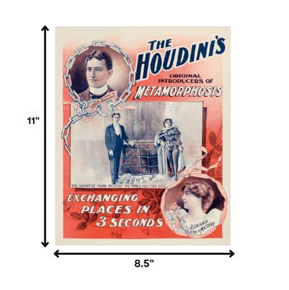 The Houdini's Metamorphosis Vintage Magic Unframed Print Wall Art — view 15