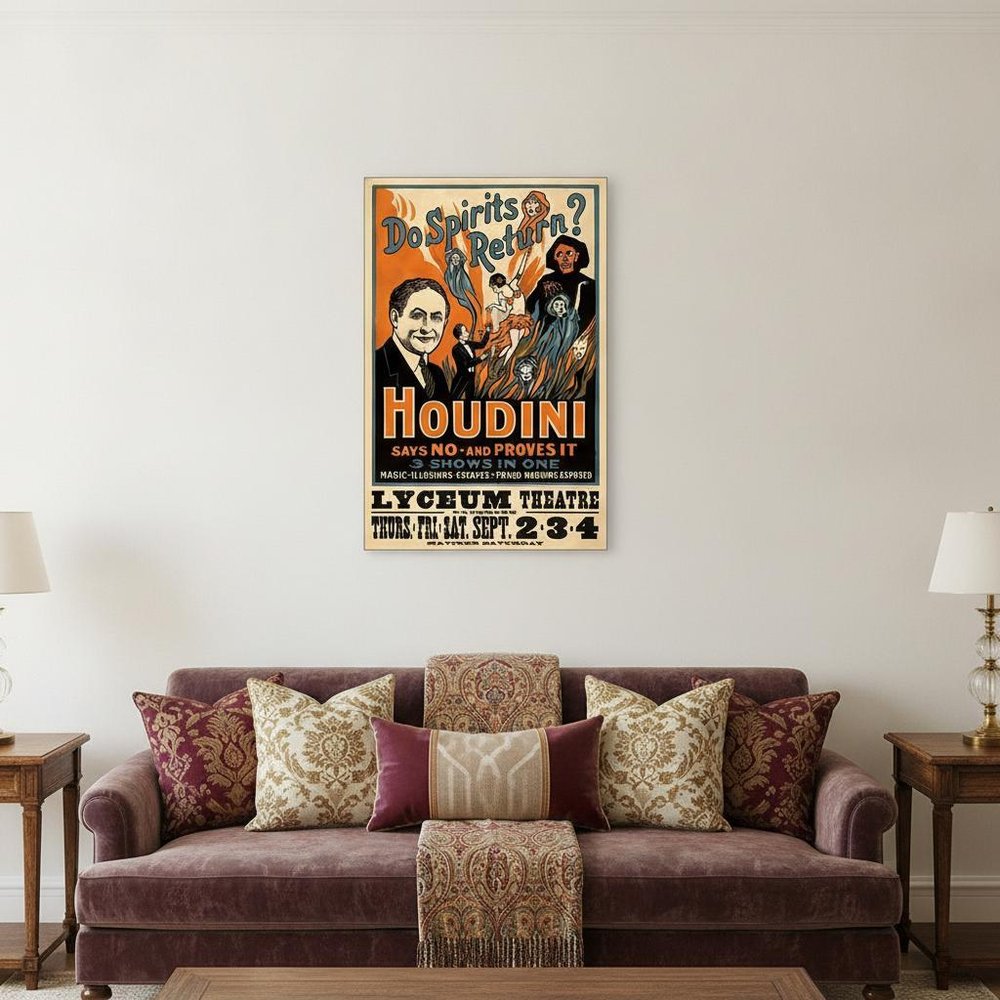 Houdini Spirits Vintage Magic Unframed Print Wall Art HomeRoots