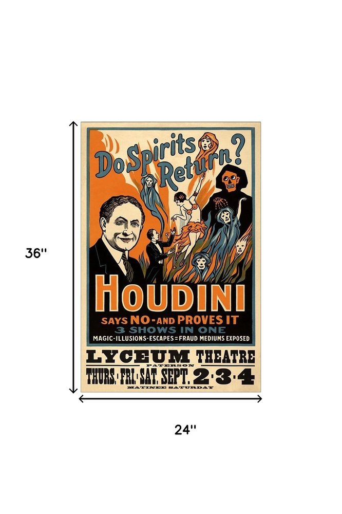 Houdini Spirits Vintage Magic Unframed Print Wall Art HomeRoots