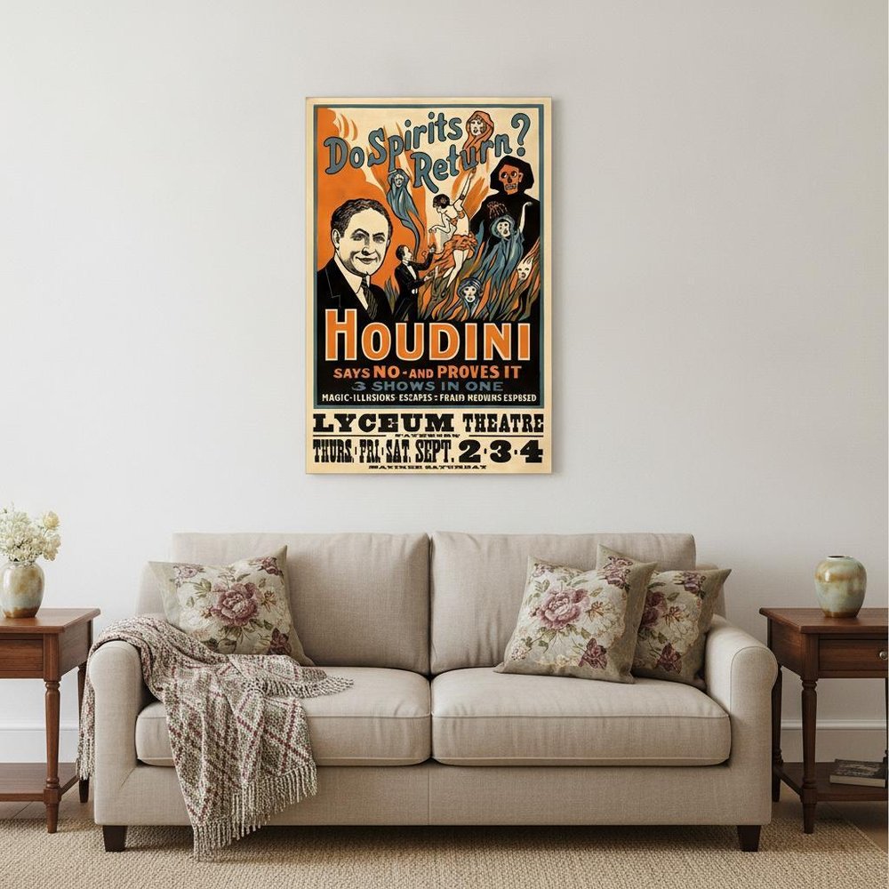 Houdini Spirits Vintage Magic Unframed Print Wall Art HomeRoots