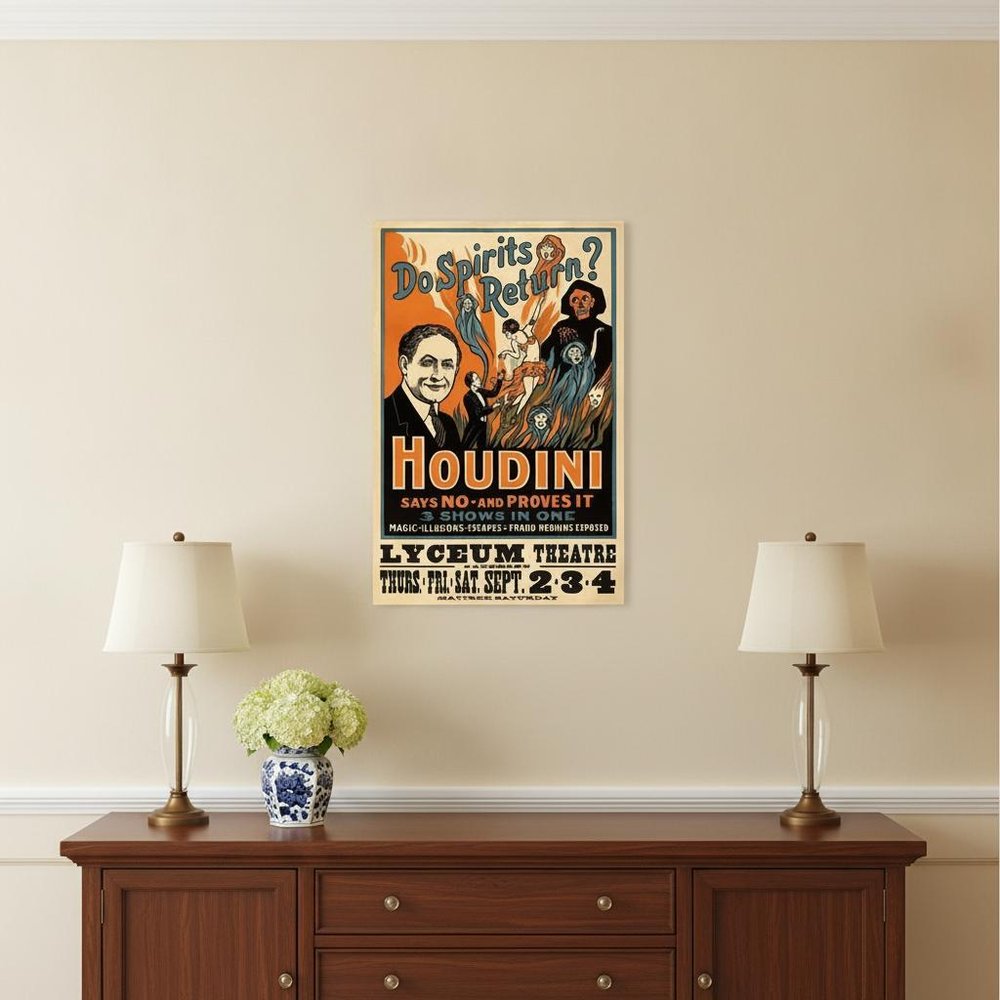 Houdini Spirits Vintage Magic Unframed Print Wall Art HomeRoots