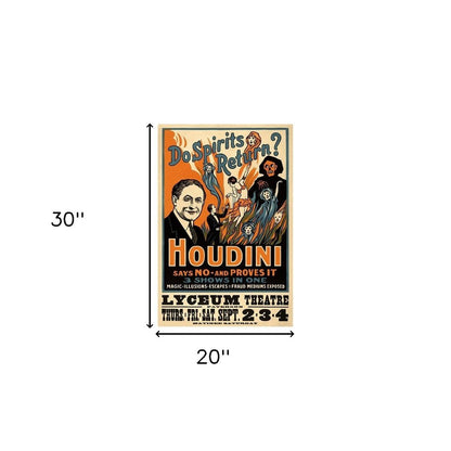 Houdini Spirits Vintage Magic Unframed Print Wall Art HomeRoots
