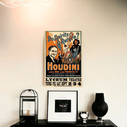 Houdini Spirits Vintage Magic Unframed Print Wall Art