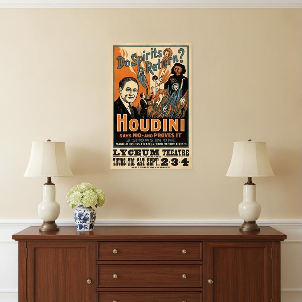 Houdini Spirits Vintage Magic Unframed Print Wall Art HomeRoots