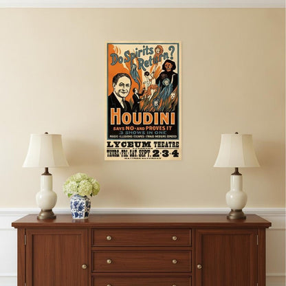Houdini Spirits Vintage Magic Unframed Print Wall Art HomeRoots