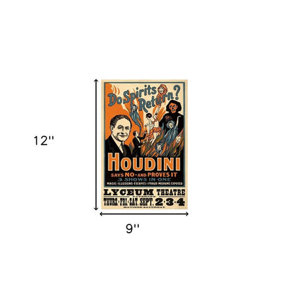 Houdini Spirits Vintage Magic Unframed Print Wall Art HomeRoots