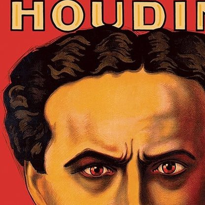 36" X 48" Houdini Master Of Mystery Vintage Magic Poster Wall Art HomeRoots