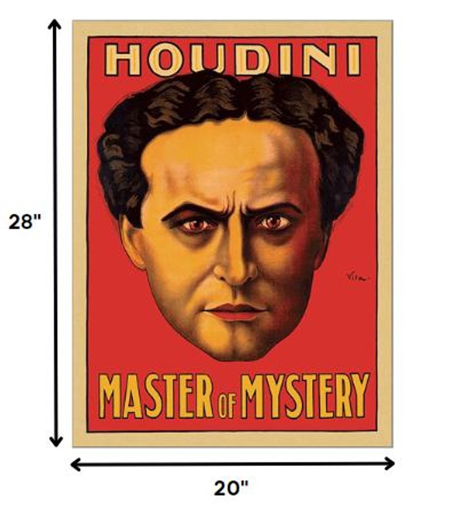 36" X 48" Houdini Master Of Mystery Vintage Magic Poster Wall Art — view 16