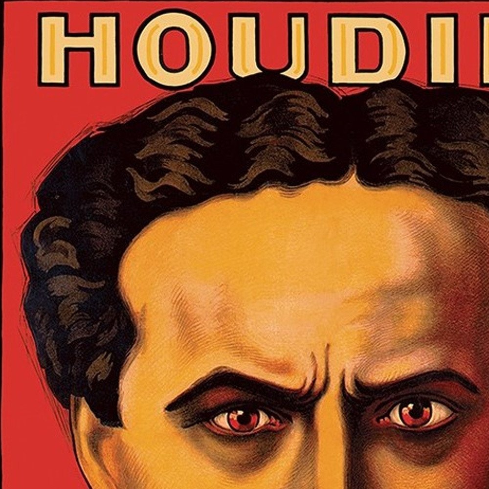 36" X 48" Houdini Master Of Mystery Vintage Magic Poster Wall Art HomeRoots