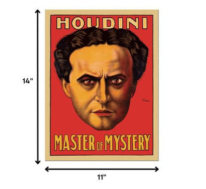 36" X 48" Houdini Master Of Mystery Vintage Magic Poster Wall Art HomeRoots