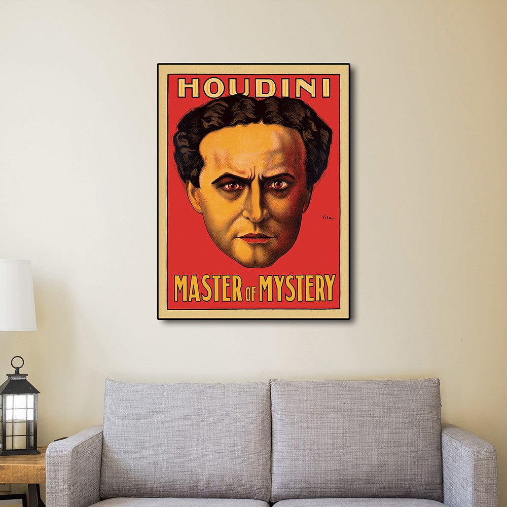 36" X 48" Houdini Master Of Mystery Vintage Magic Poster Wall Art