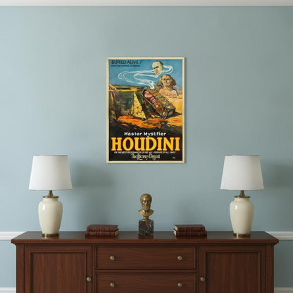 Master Mystifier Houdini Vintage Magic Unframed Print Wall Art HomeRoots