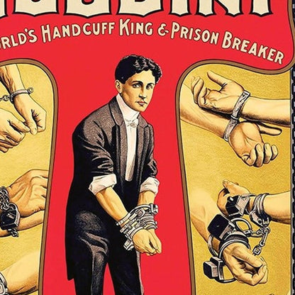 24" X 36" Houdini Handcuff King Vintage Magic Poster Wall Art HomeRoots