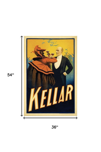Kellar Having Drinks With The Devil Vintage Magic Unframed Print Wall Art HomeRoots